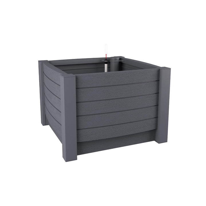 AQUARI Pflanzkasten 50 x 50 x 35 cm mit Bewässerungssystem – vormontiert, Dunkelgrau
