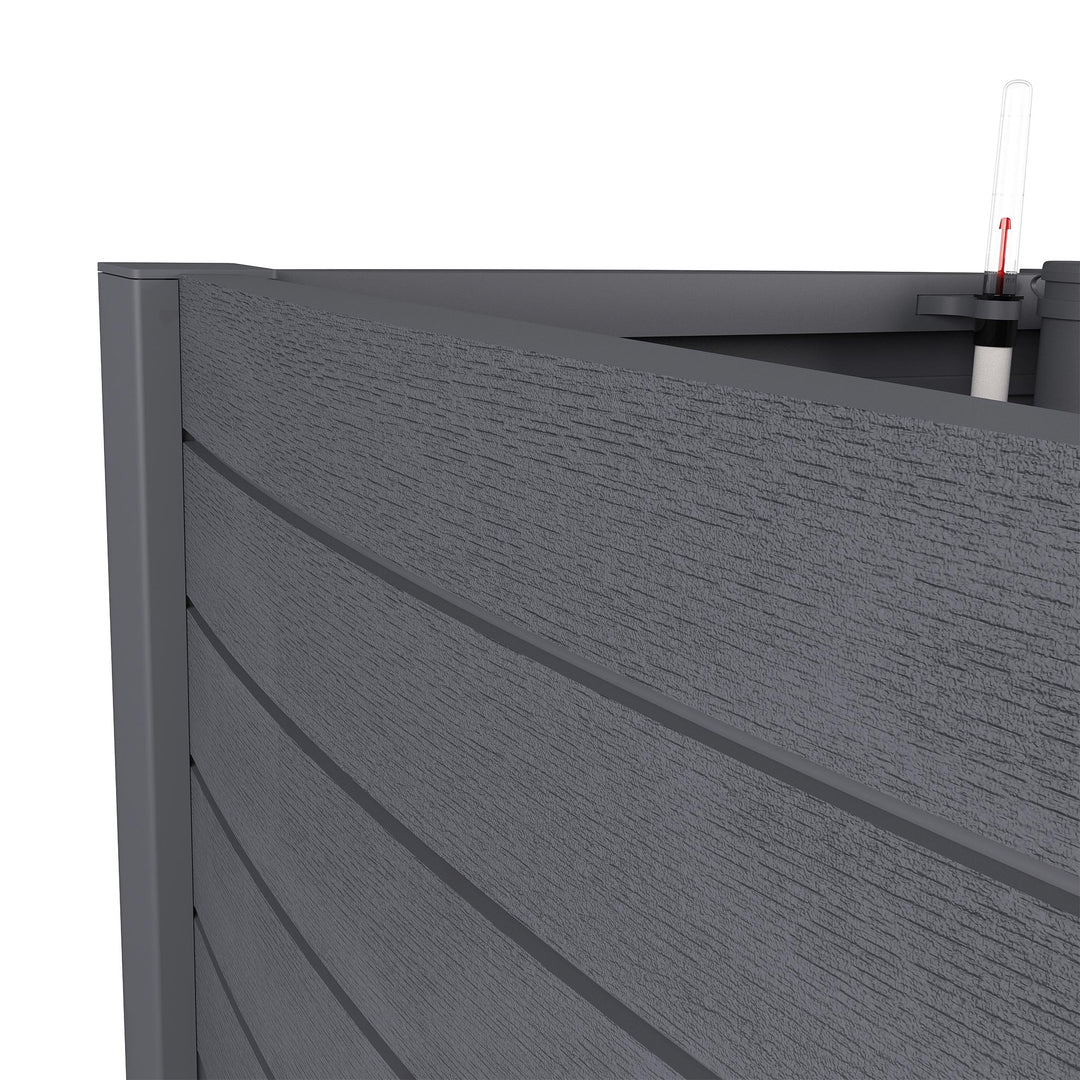 AQUARI Pflanzkasten 50 x 50 x 35 cm mit Bewässerungssystem – vormontiert, Dunkelgrau