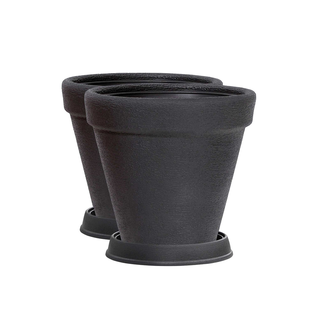 Pflanzgefäß KLASSIK ø 40cm mit Untersetzer - 2er Set