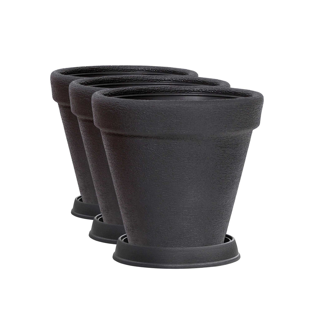Pflanzgefäß KLASSIK ø 40cm mit Untersetzer - 3er Set