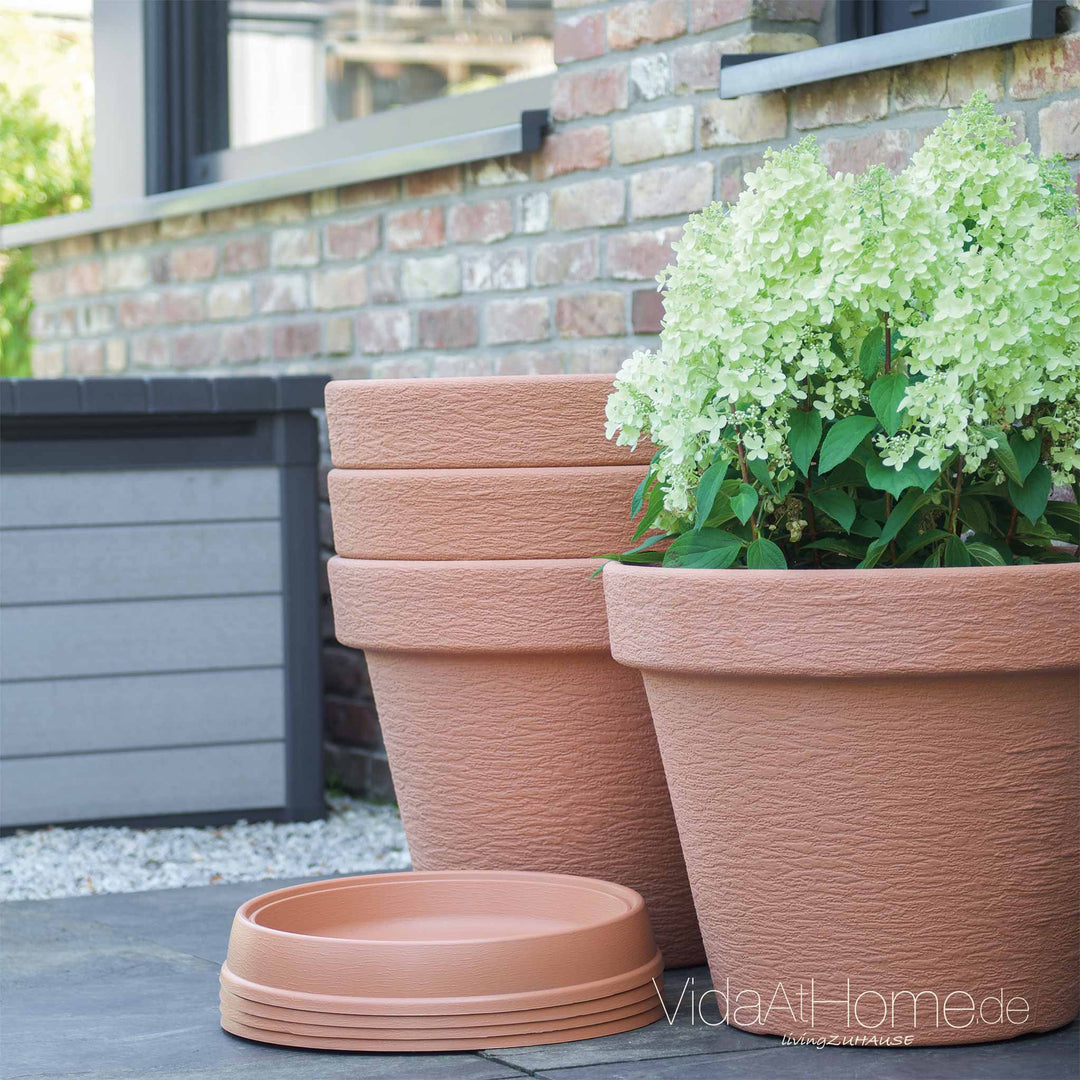 Pflanzgefäß KLASSIK ø 60cm mit Untersetzer - 4er Set