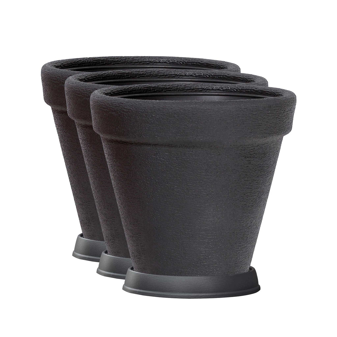 Pflanzgefäß KLASSIK ø 60cm mit Untersetzer - 3er Set