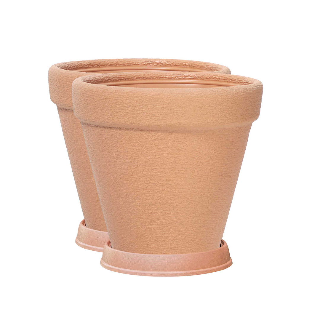 Pflanzgefäß KLASSIK ø 60cm mit Untersetzer - 2er Set