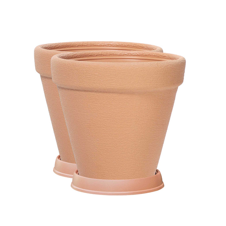 Pflanzgefäß KLASSIK ø 60cm mit Untersetzer - 2er Set
