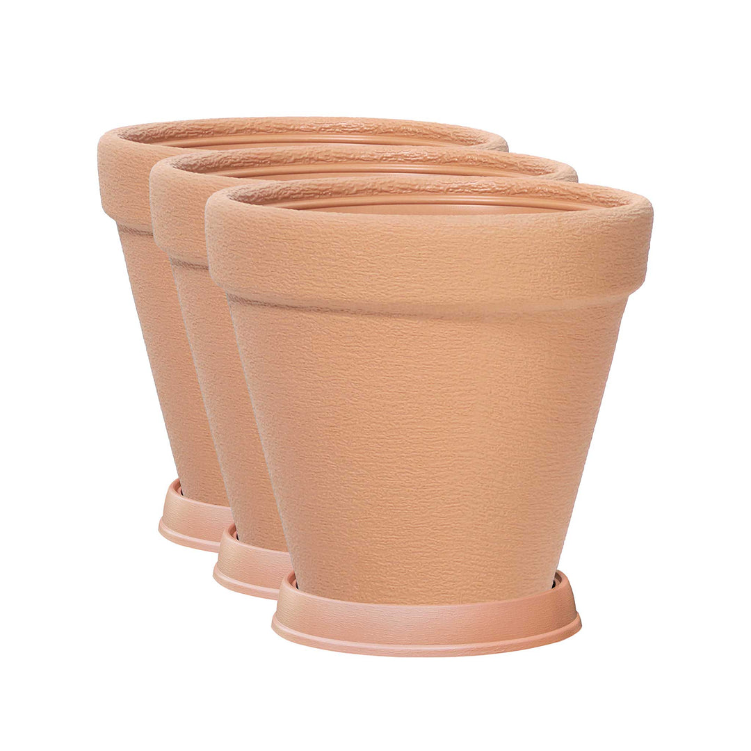 Pflanzgefäß KLASSIK ø 60cm mit Untersetzer - 3er Set