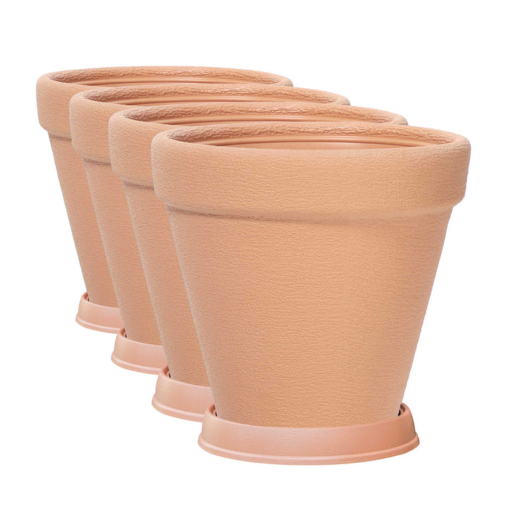 Pflanzgefäß KLASSIK ø 60cm mit Untersetzer - 4er Set