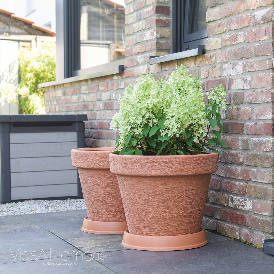 Pflanzgefäß KLASSIK ø 60cm mit Untersetzer - 2er Set