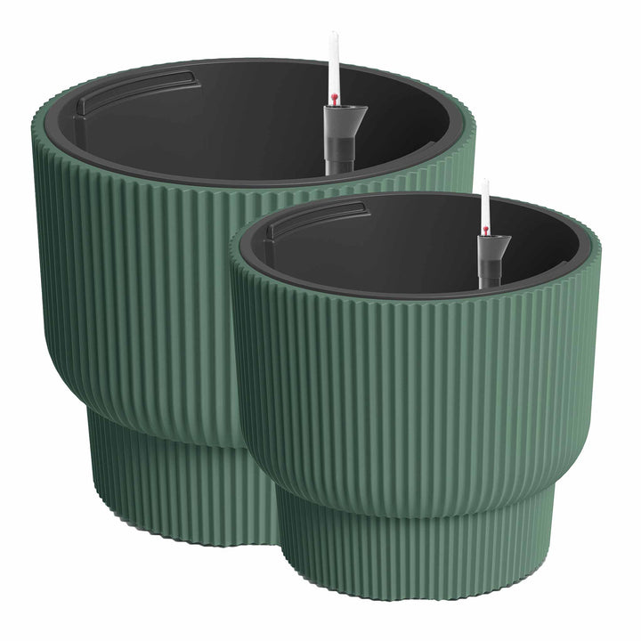 Design-Pflanzgefäße-Set ULEY (2er Set) mit Bewässerungseinsatz
