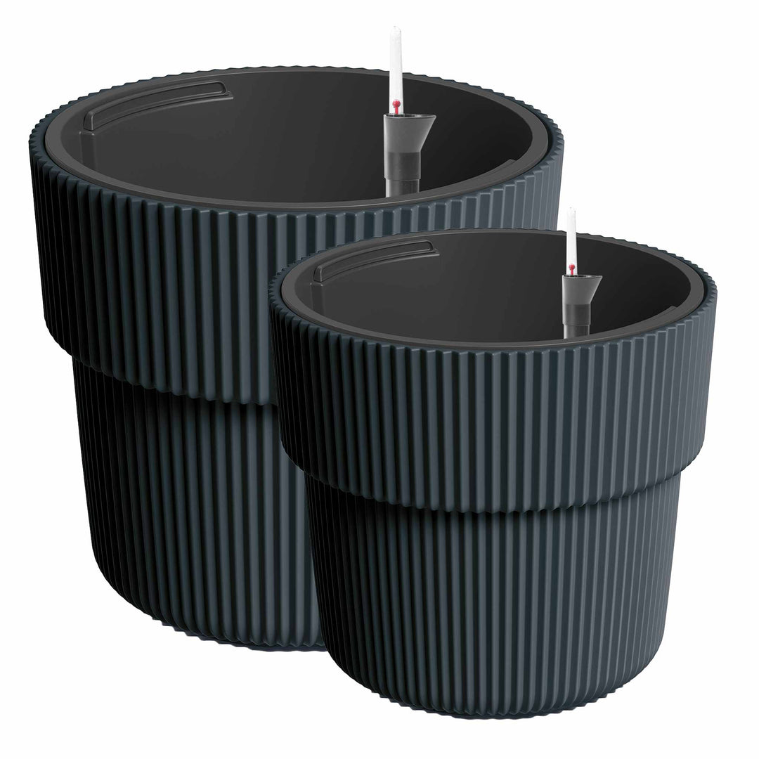 VYLU Pflanzgefäße 2er-Set ø 30 cm & 40 cm mit Bewässerung – VidaAtHome.de