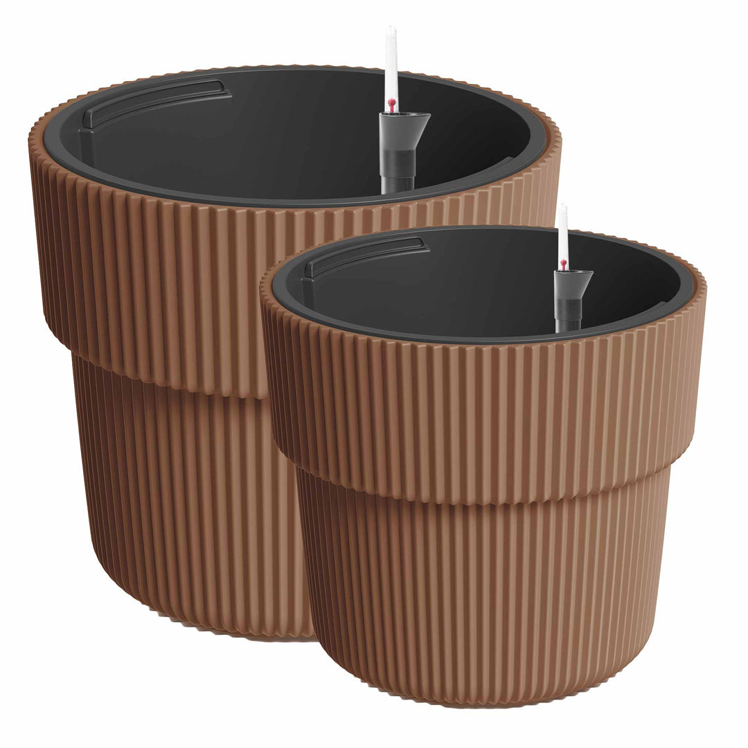 VYLU Pflanzgefäße 2er-Set ø 30 cm & 40 cm mit Bewässerung – VidaAtHome.de