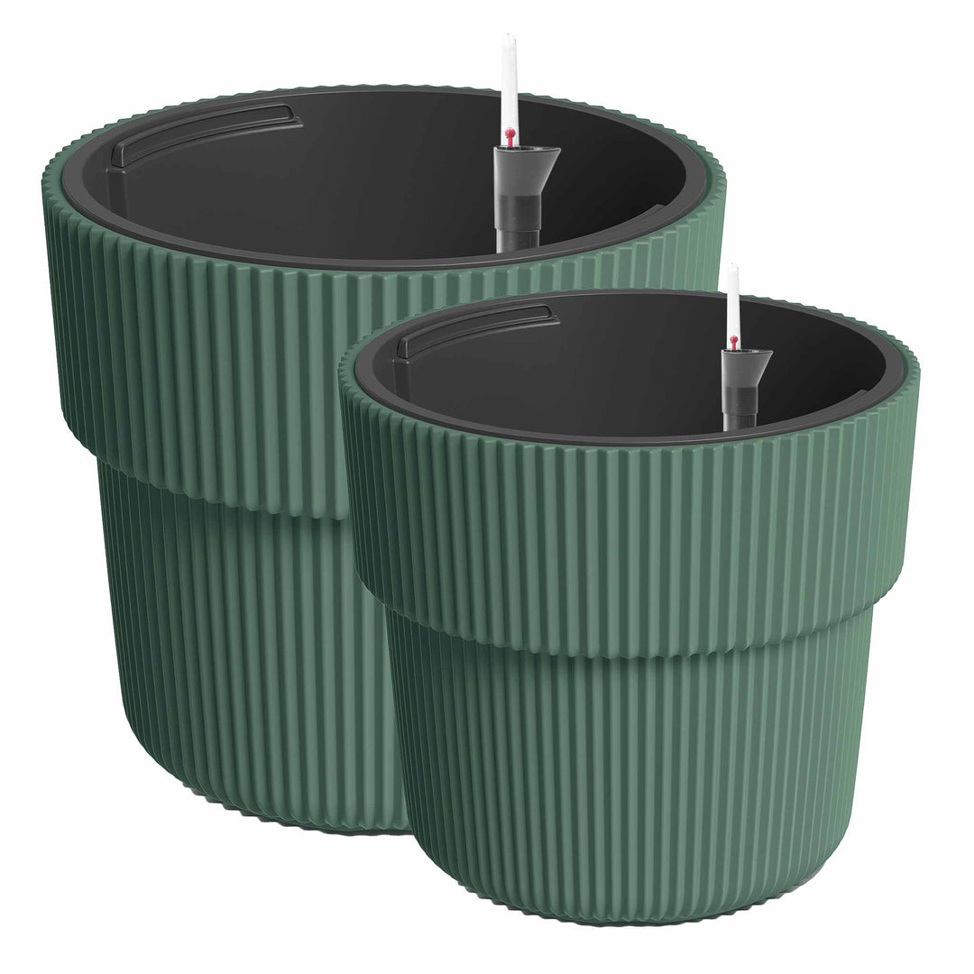 VYLU Pflanzgefäße 2er-Set ø 30 cm & 40 cm mit Bewässerung – VidaAtHome.de